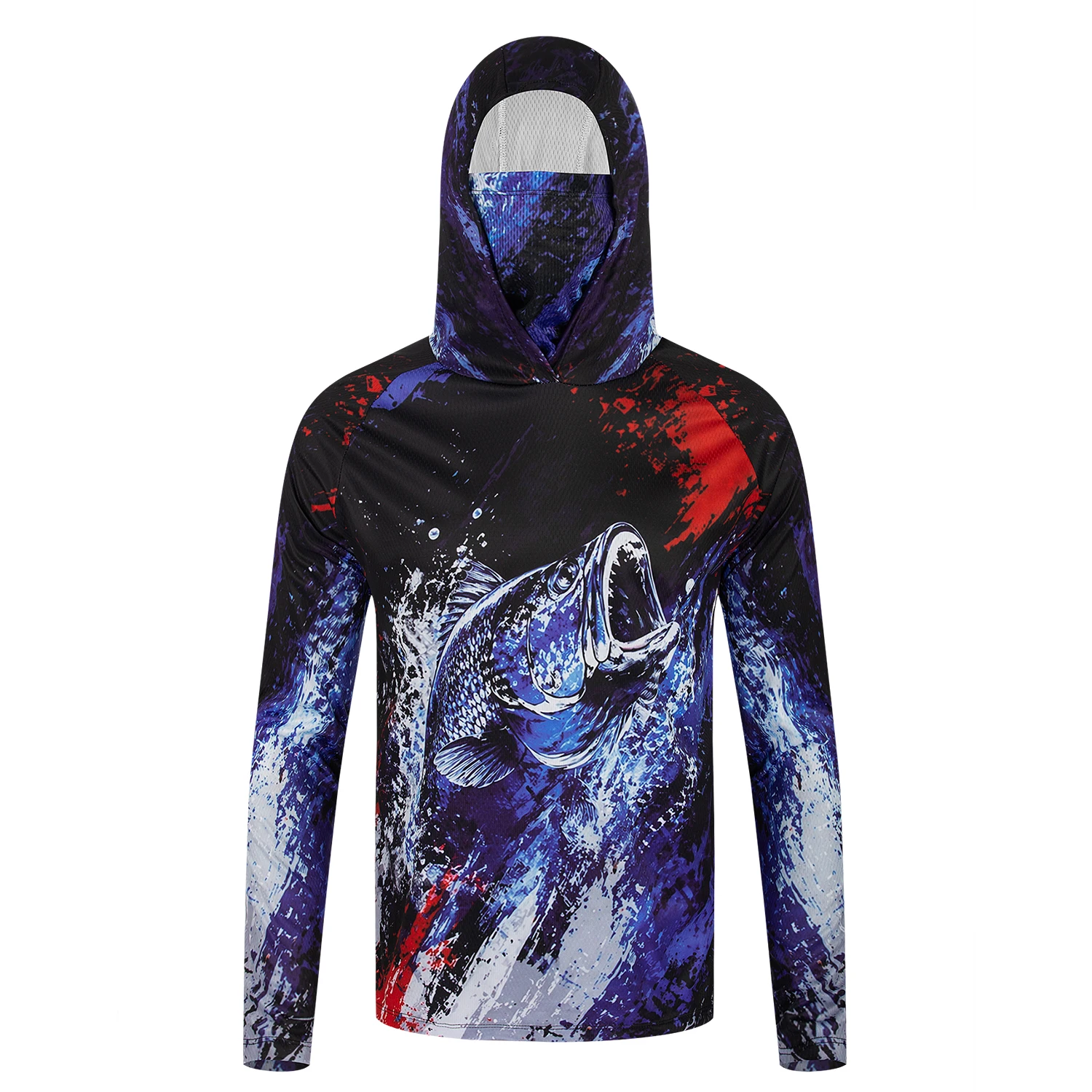 Men UPF50+ Fishing Hoodie with - Fishing Mask Sun Protection review and price