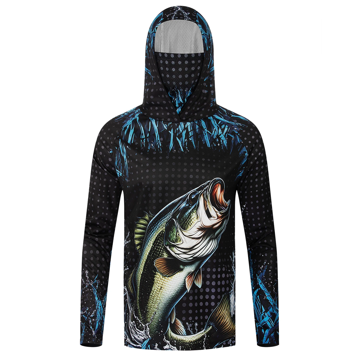 Men UPF50+ Fishing Hoodie with - Fishing Mask Sun Protection review and price